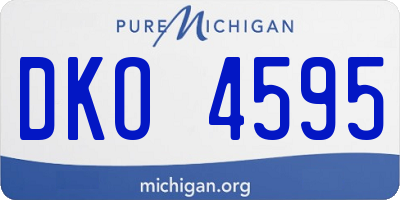 MI license plate DKO4595