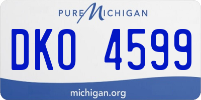 MI license plate DKO4599