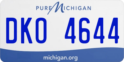 MI license plate DKO4644
