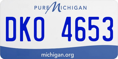 MI license plate DKO4653