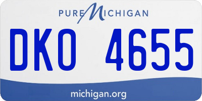 MI license plate DKO4655