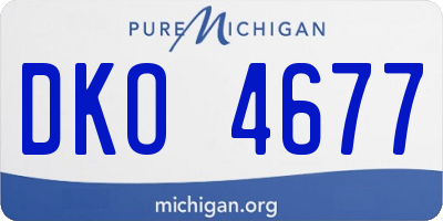 MI license plate DKO4677