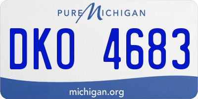 MI license plate DKO4683