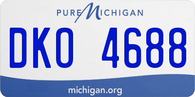 MI license plate DKO4688