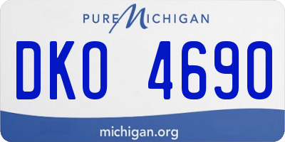 MI license plate DKO4690