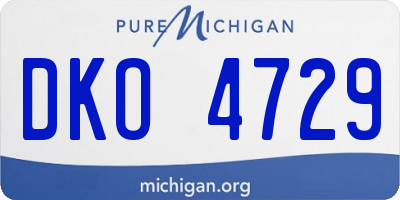 MI license plate DKO4729