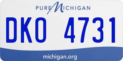 MI license plate DKO4731