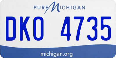 MI license plate DKO4735