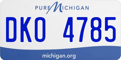 MI license plate DKO4785