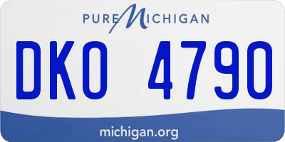 MI license plate DKO4790