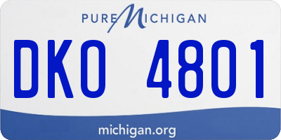 MI license plate DKO4801