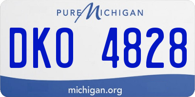 MI license plate DKO4828