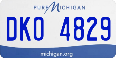 MI license plate DKO4829