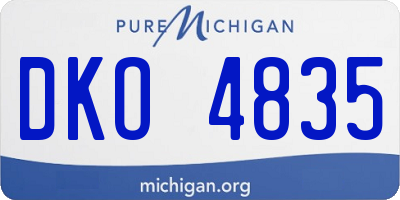 MI license plate DKO4835