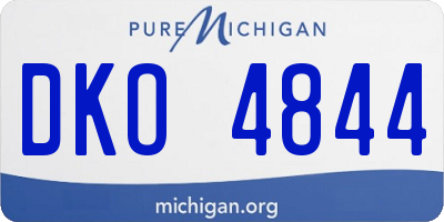 MI license plate DKO4844