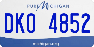 MI license plate DKO4852