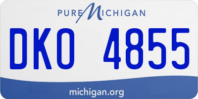MI license plate DKO4855