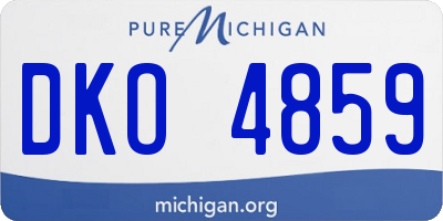 MI license plate DKO4859