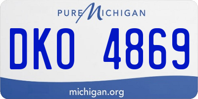 MI license plate DKO4869