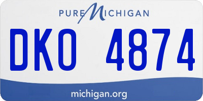 MI license plate DKO4874