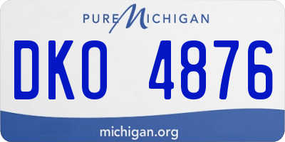MI license plate DKO4876