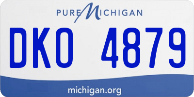 MI license plate DKO4879