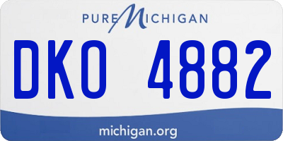 MI license plate DKO4882