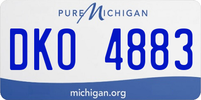 MI license plate DKO4883