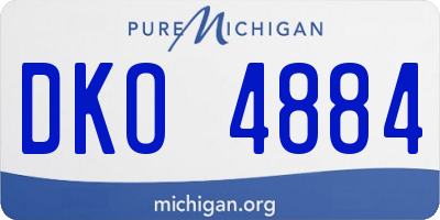 MI license plate DKO4884