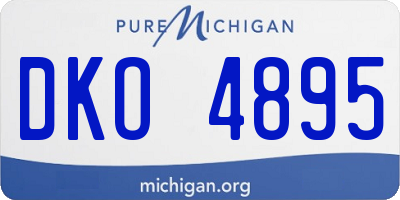 MI license plate DKO4895