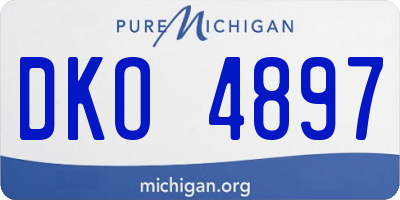 MI license plate DKO4897