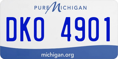 MI license plate DKO4901