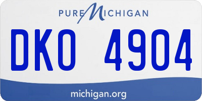 MI license plate DKO4904