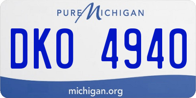 MI license plate DKO4940