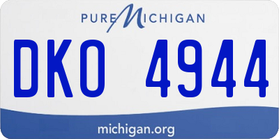 MI license plate DKO4944