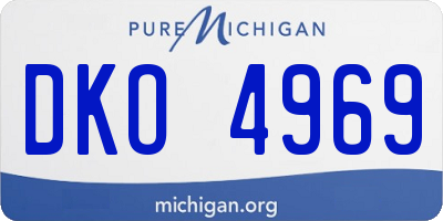 MI license plate DKO4969