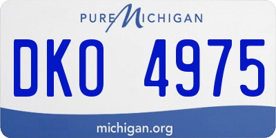 MI license plate DKO4975