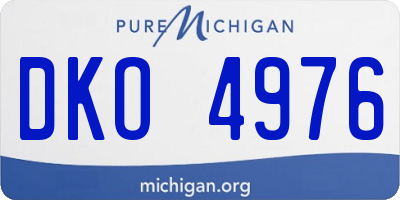 MI license plate DKO4976