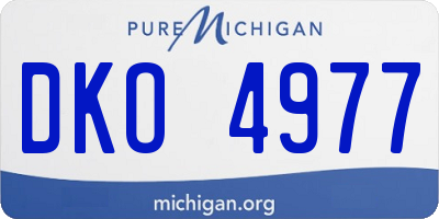 MI license plate DKO4977