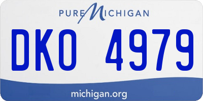 MI license plate DKO4979