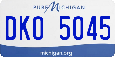 MI license plate DKO5045