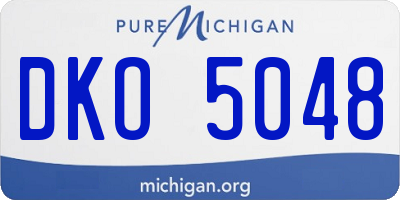 MI license plate DKO5048