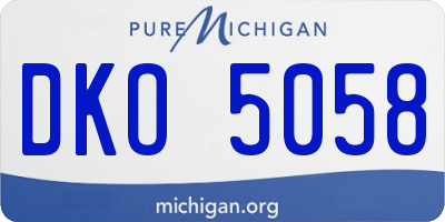 MI license plate DKO5058