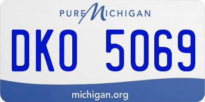 MI license plate DKO5069