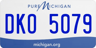 MI license plate DKO5079