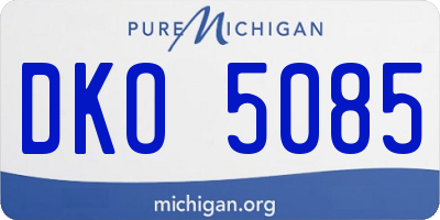 MI license plate DKO5085