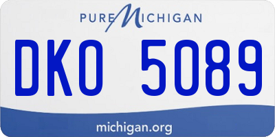 MI license plate DKO5089