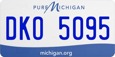 MI license plate DKO5095