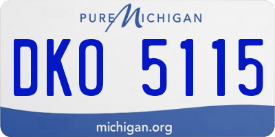 MI license plate DKO5115