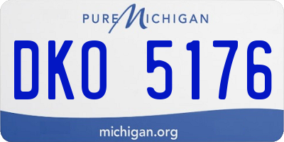 MI license plate DKO5176